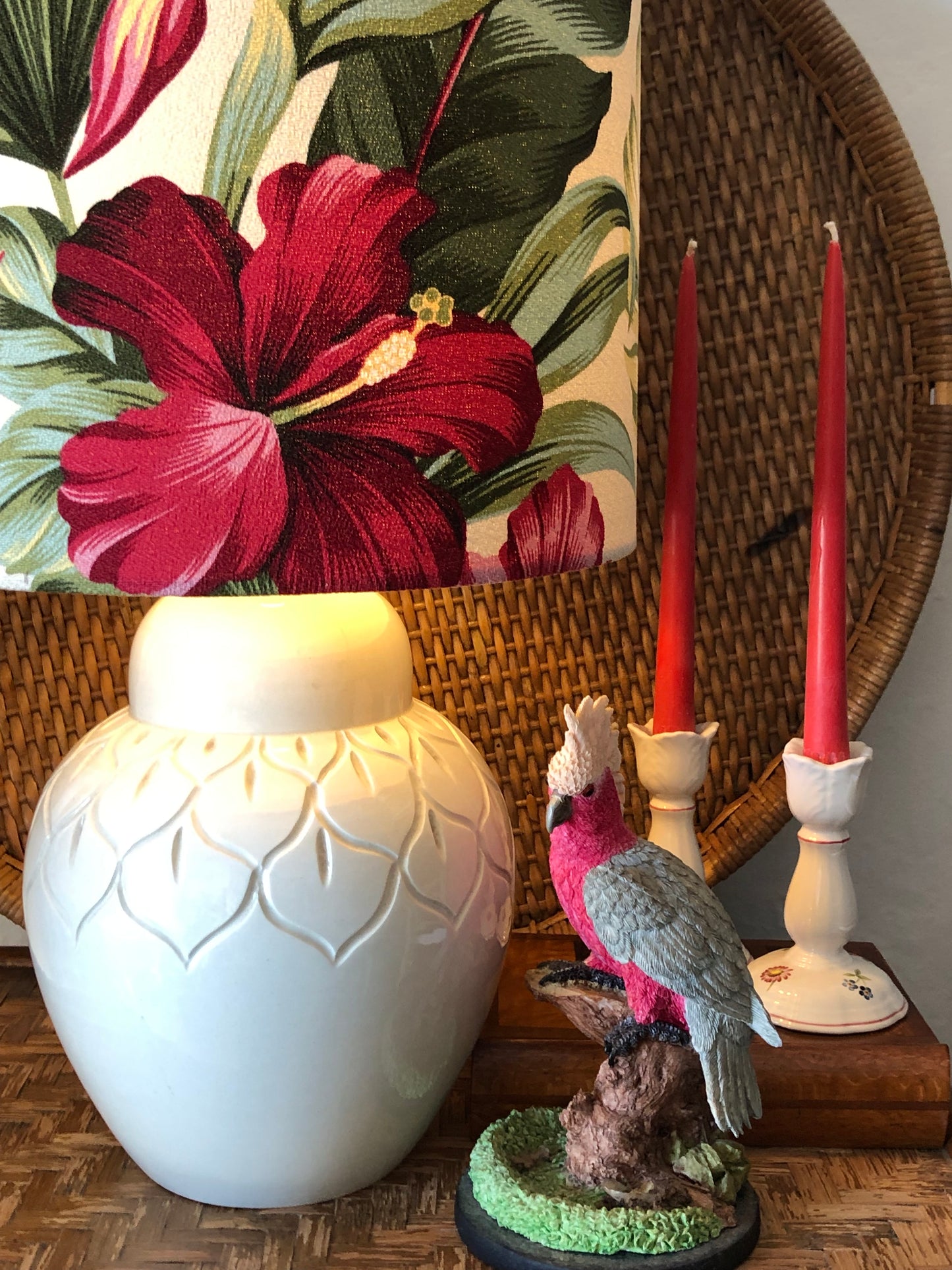 Hibiscus Textured Lamp