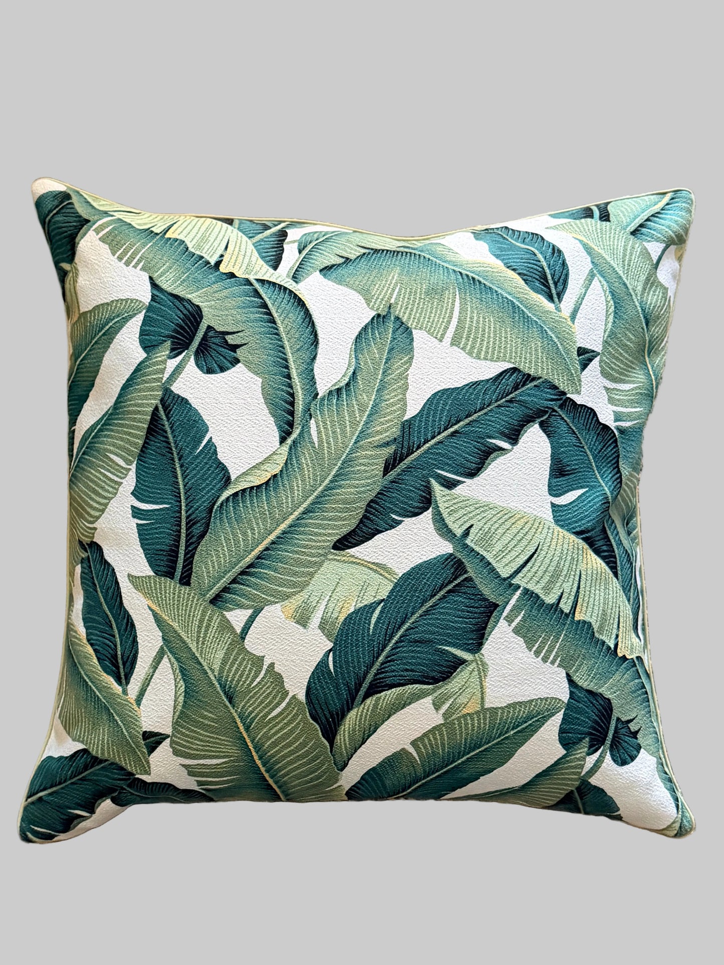 retro hawaiian tropical banana leaf cushion