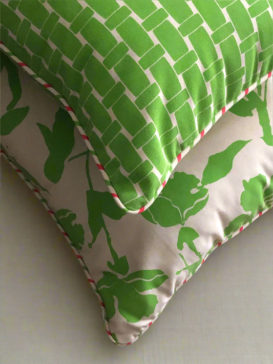 green bloom outdoor cushion