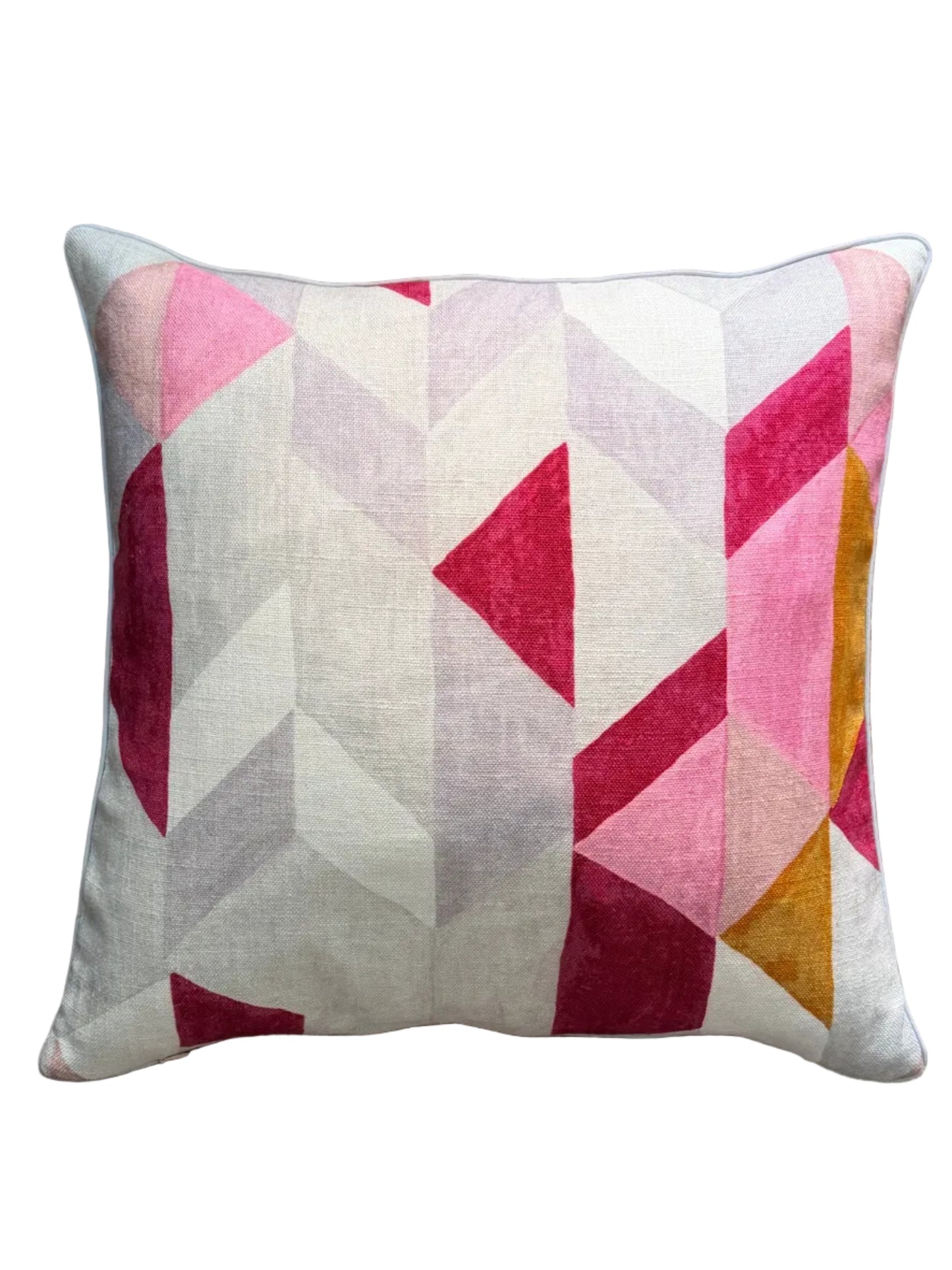 raspberry chevron cushion