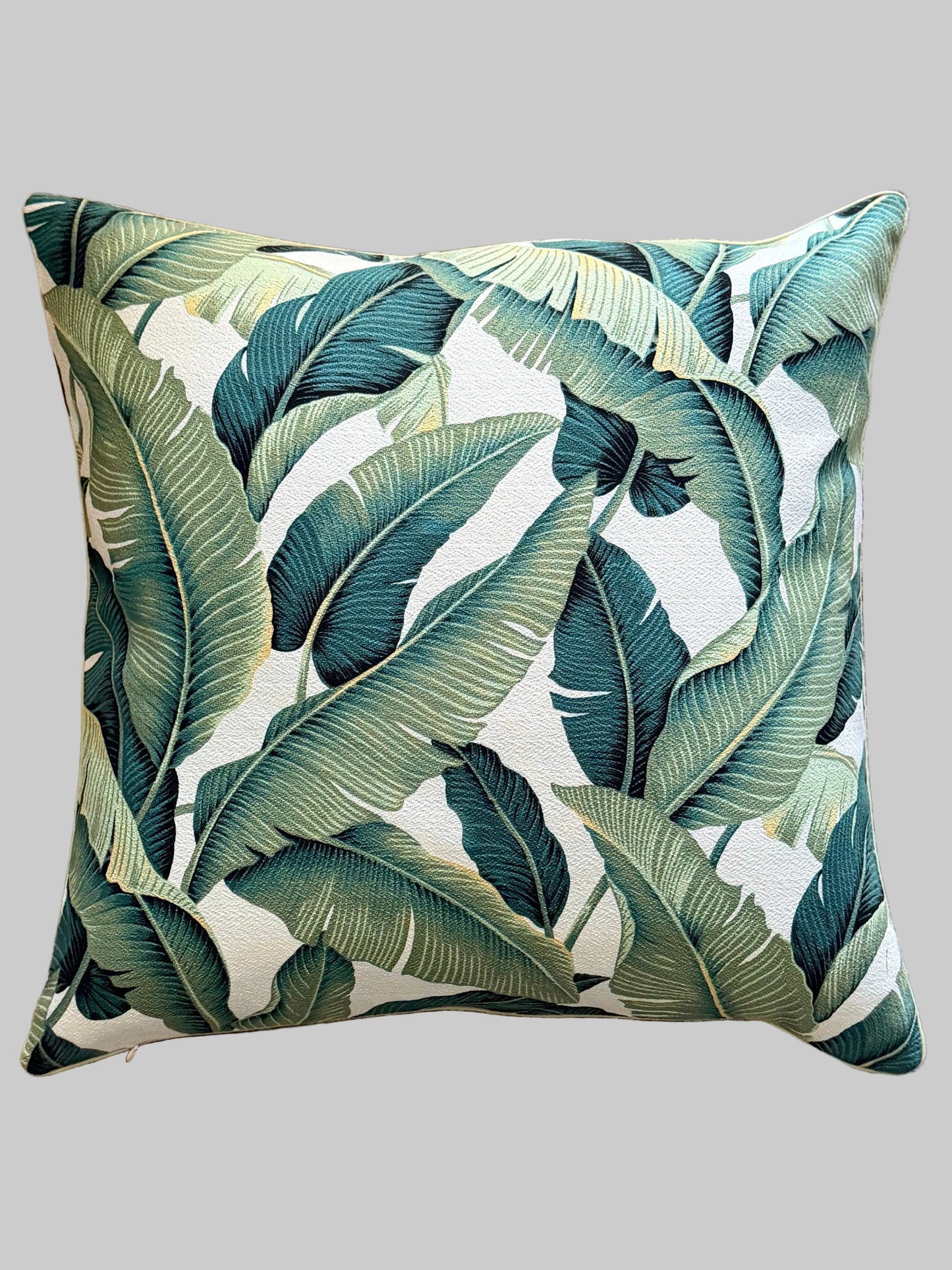 retro hawaiian tropical banana leaf cushion
