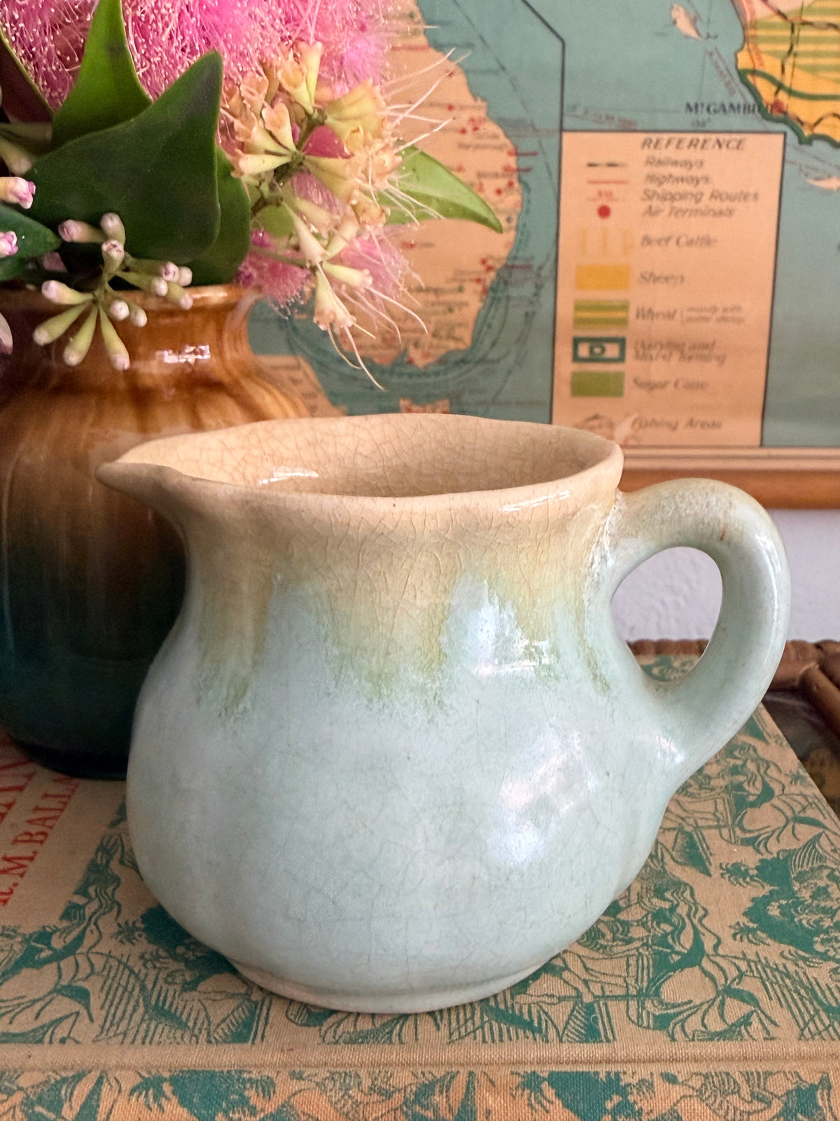 1960s Mashman Petite Drip Glaze Milk Jug