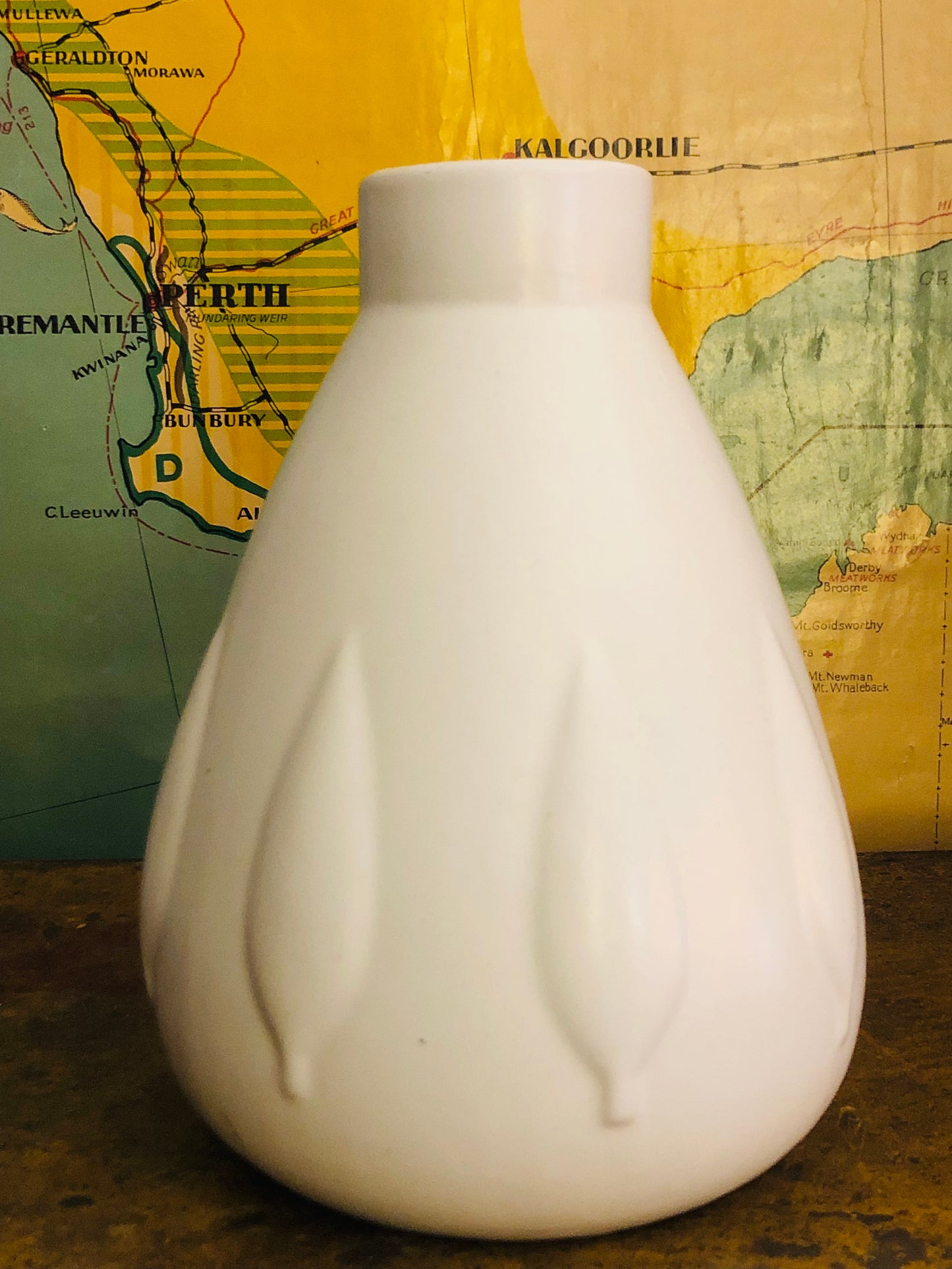 White retro vase