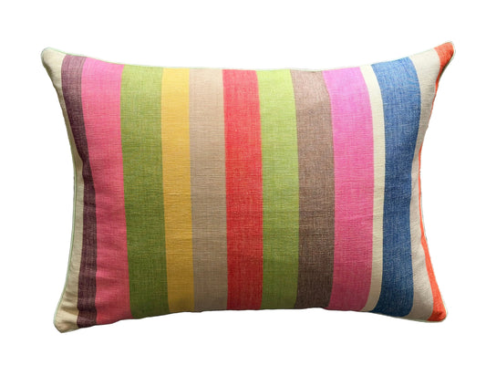 carnival stripe lumbar cushon