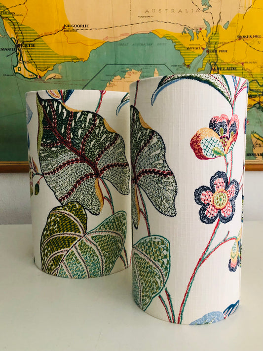 Embroidered Garden Lampshade
