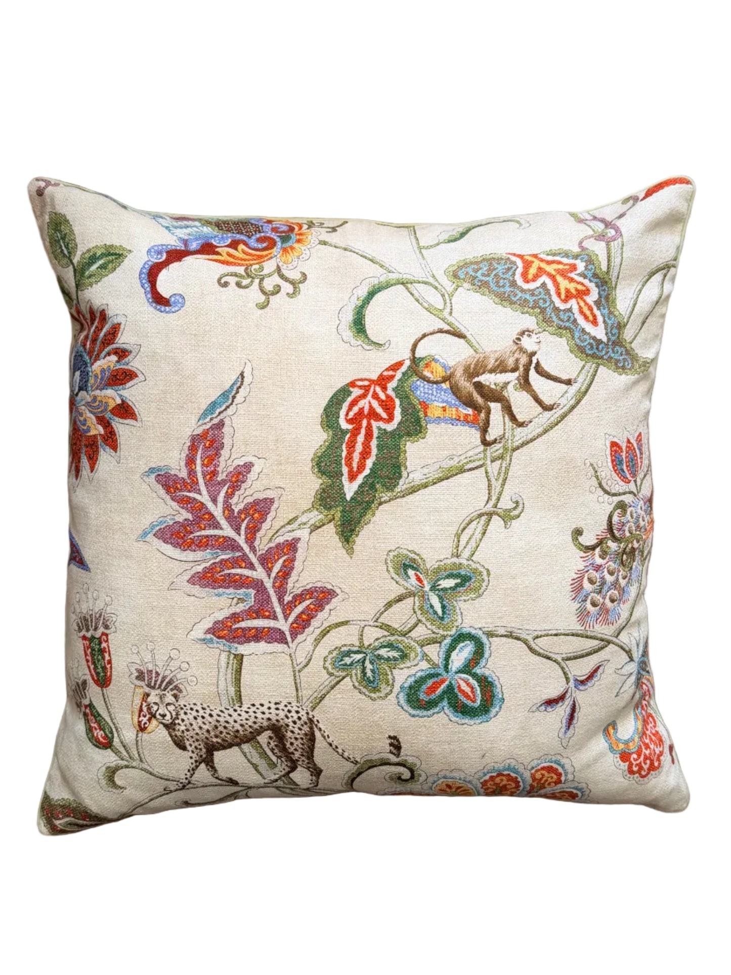 monkey and leopard large cushion