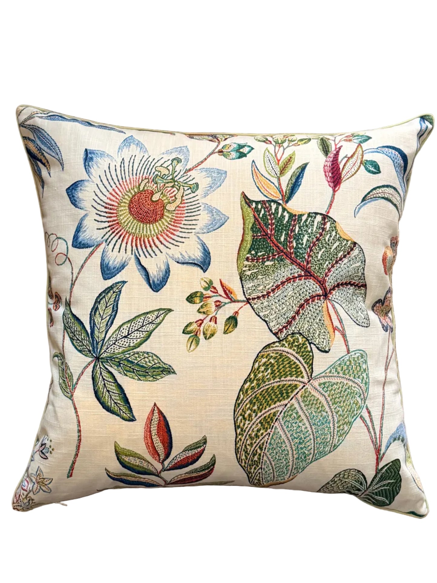 embroidered garded cushion