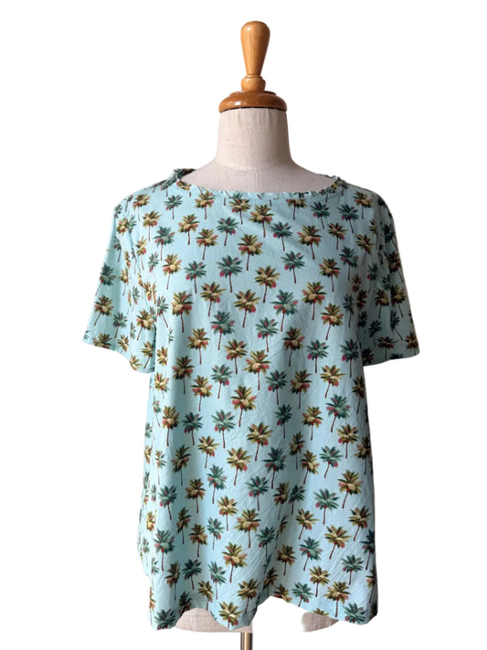 tropical mini palm tree aqua top