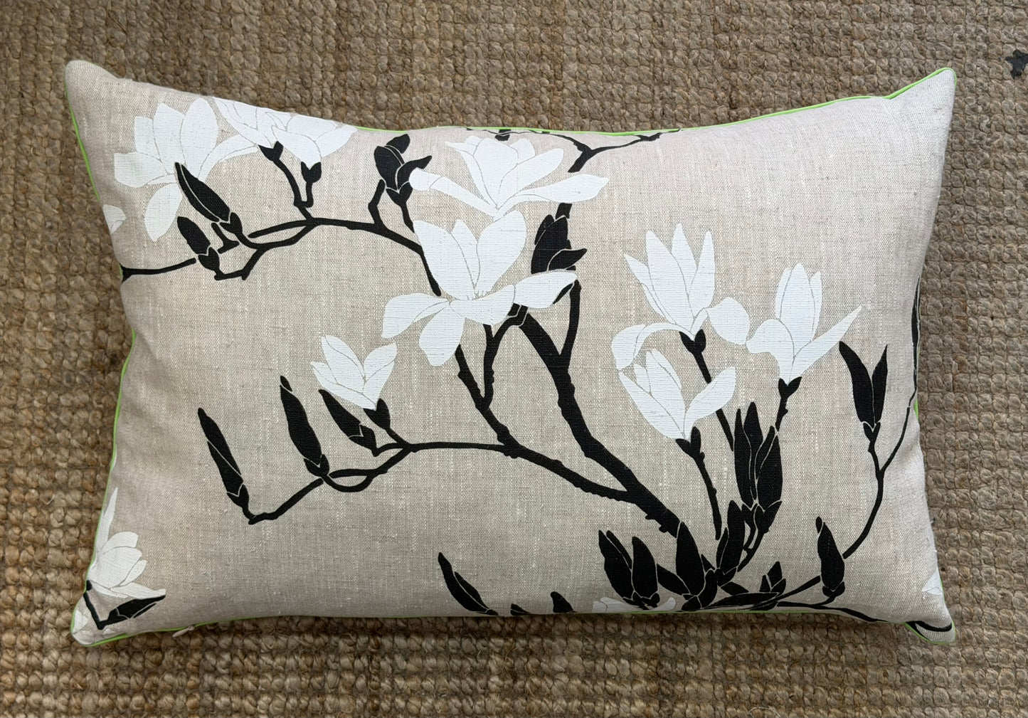 black magnolia cushions