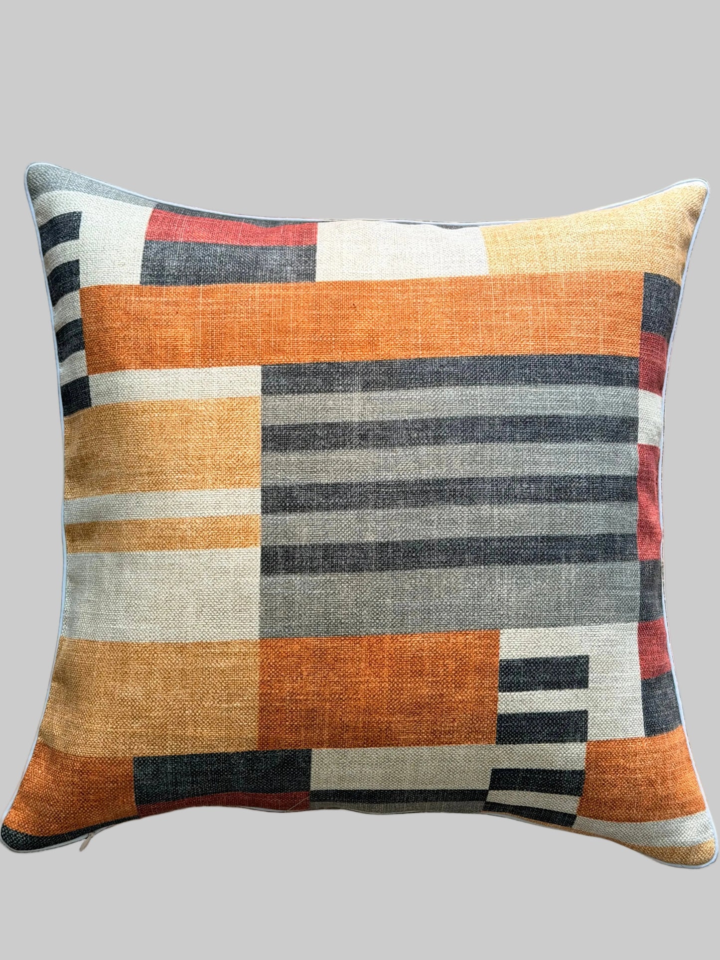 tawny off beat stripe cushion