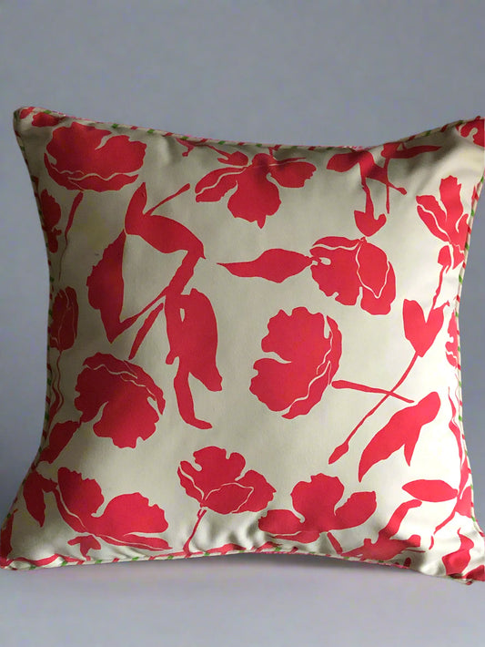 Blush bloom outdoor cushion