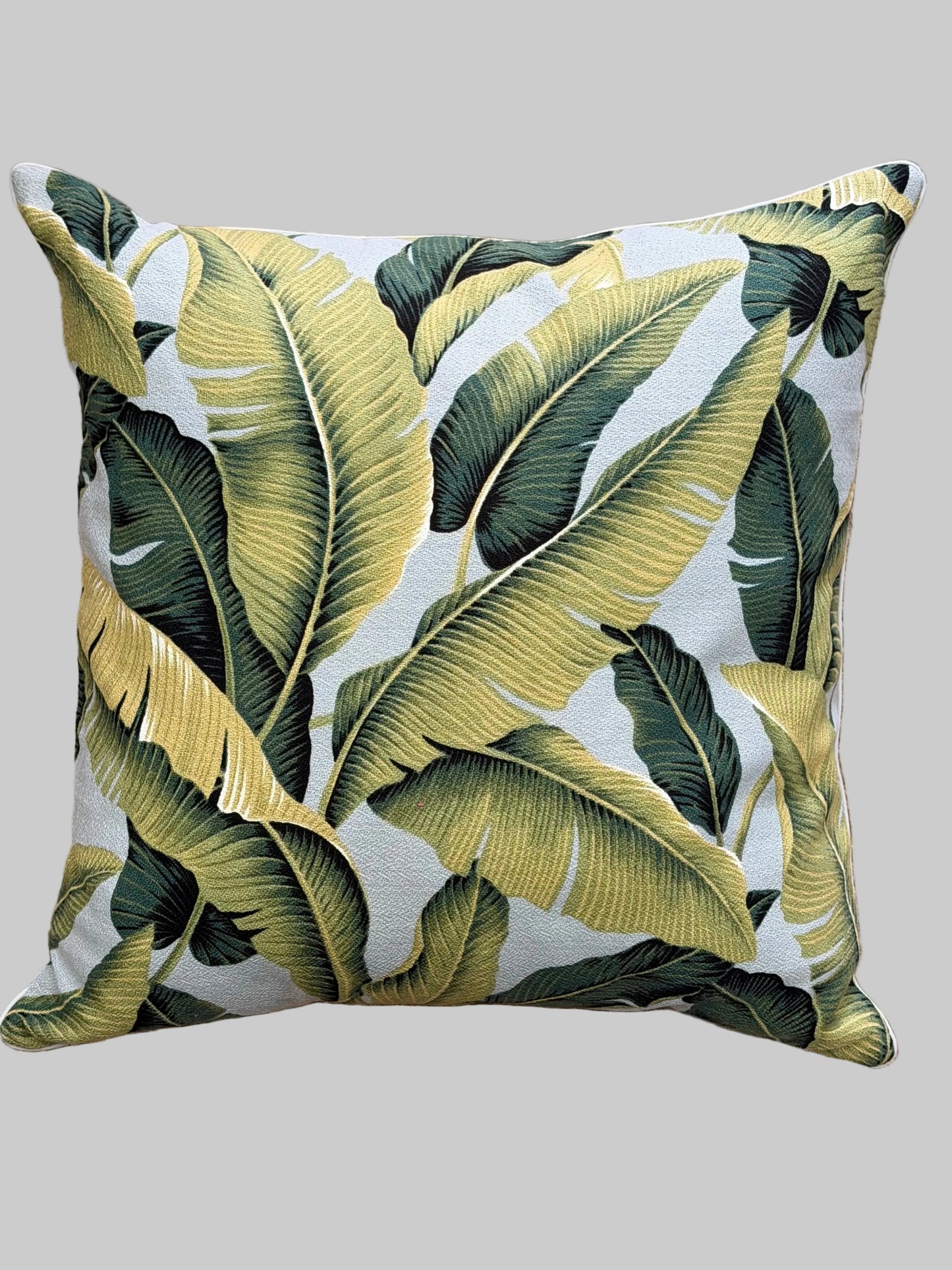 barkcloth banana leaf cushion
