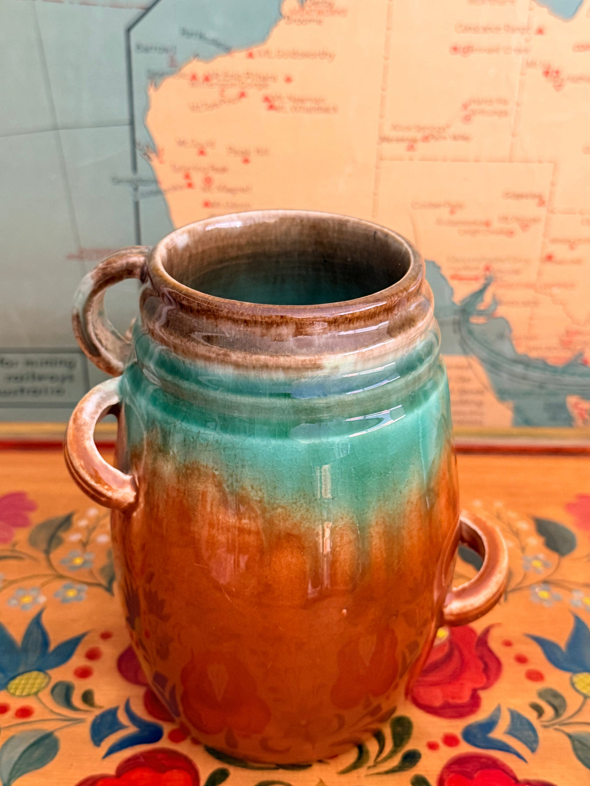 classic art deco Newtone art ware pottery vase