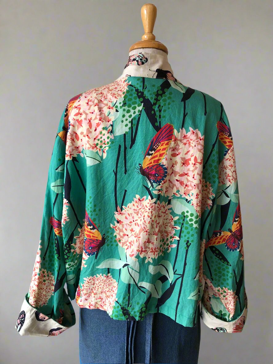 crop kimono jacket spring bloom