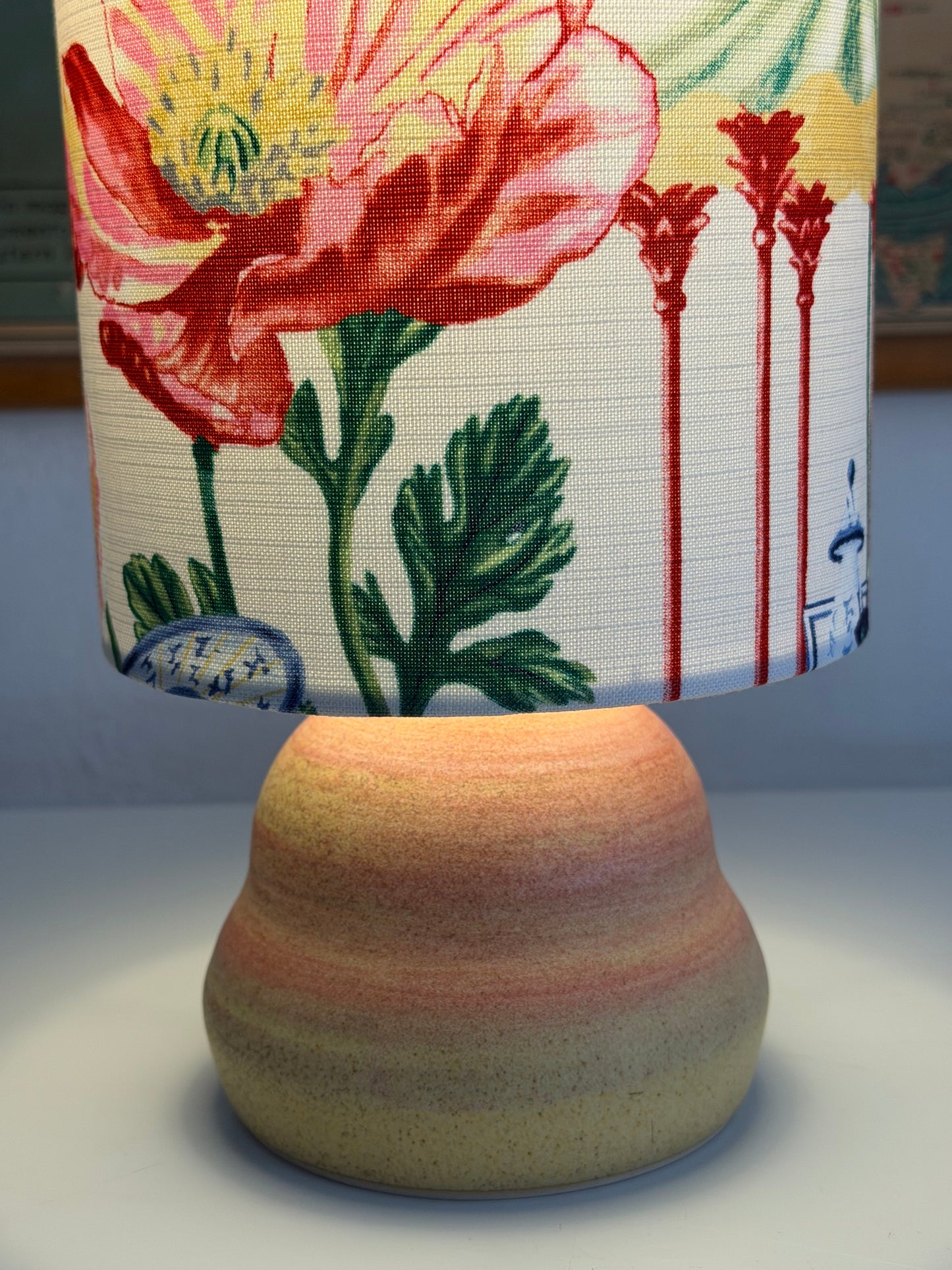 Chinoiserie blush aj lamp