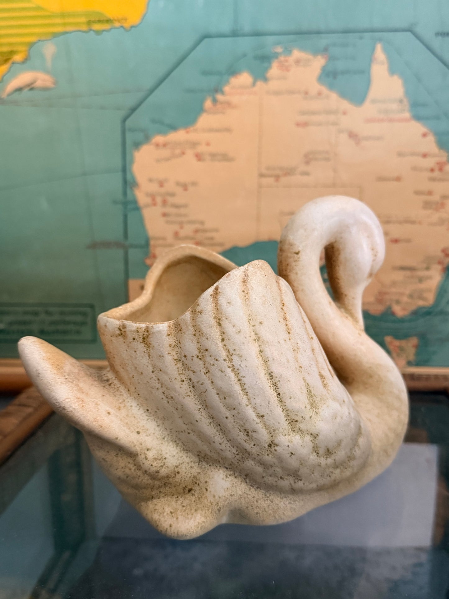 vintage swan planter