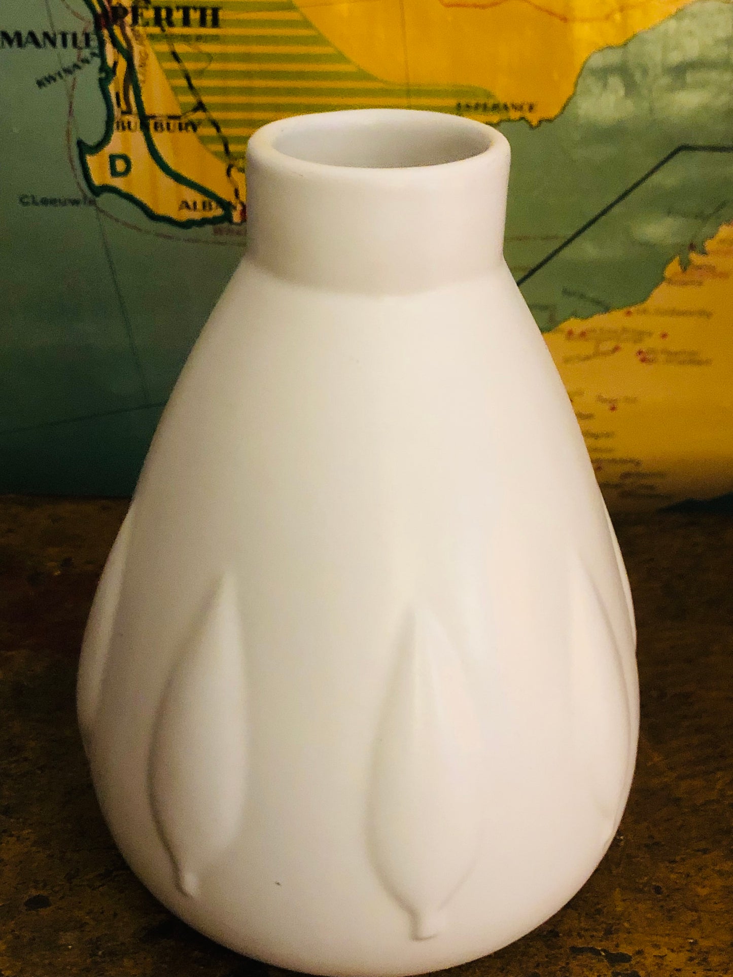 White retro vase