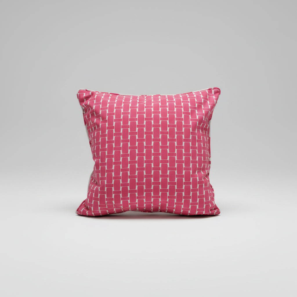 cerise retro tile outdoor cusion