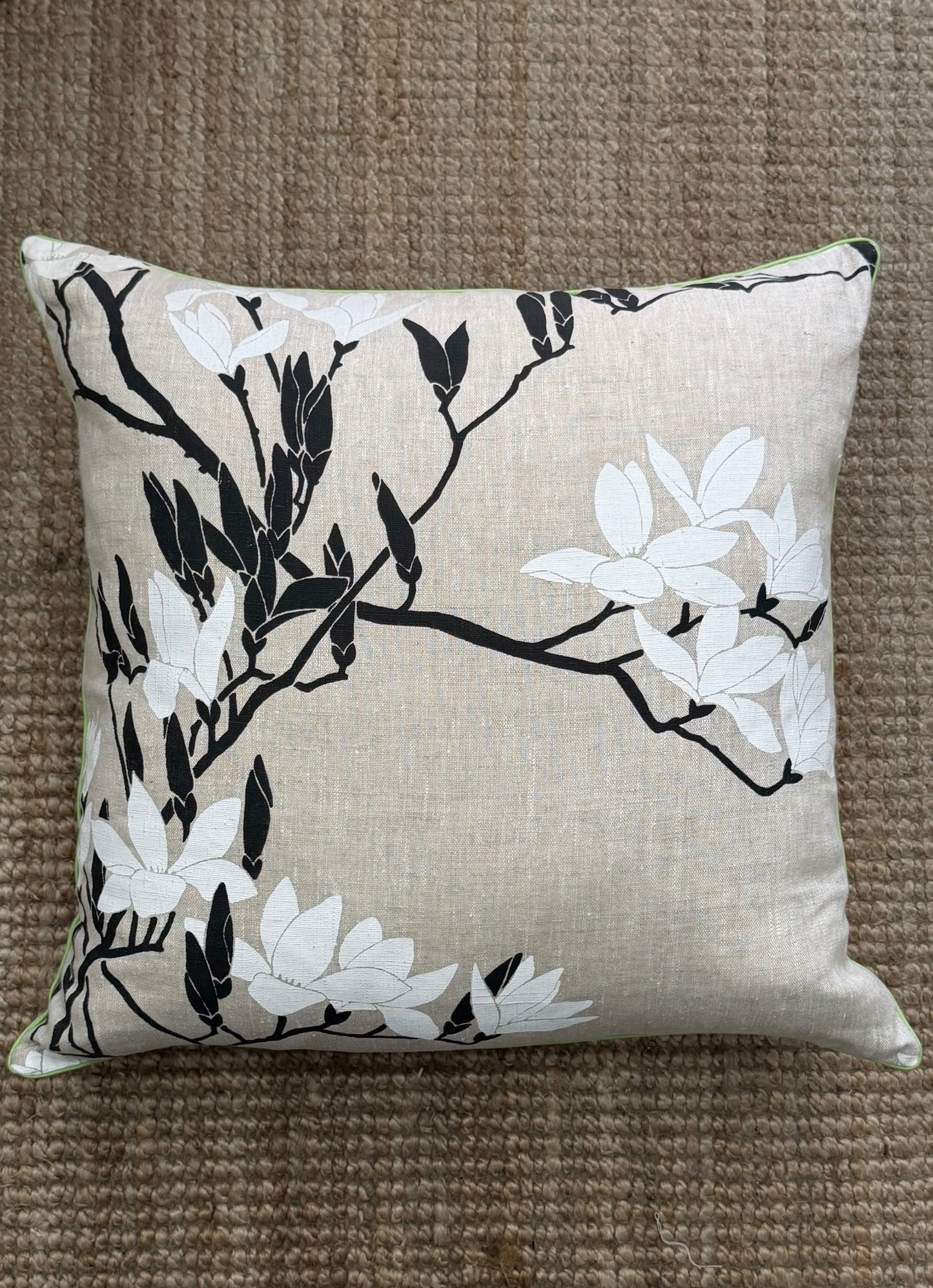 black magnolia cushions