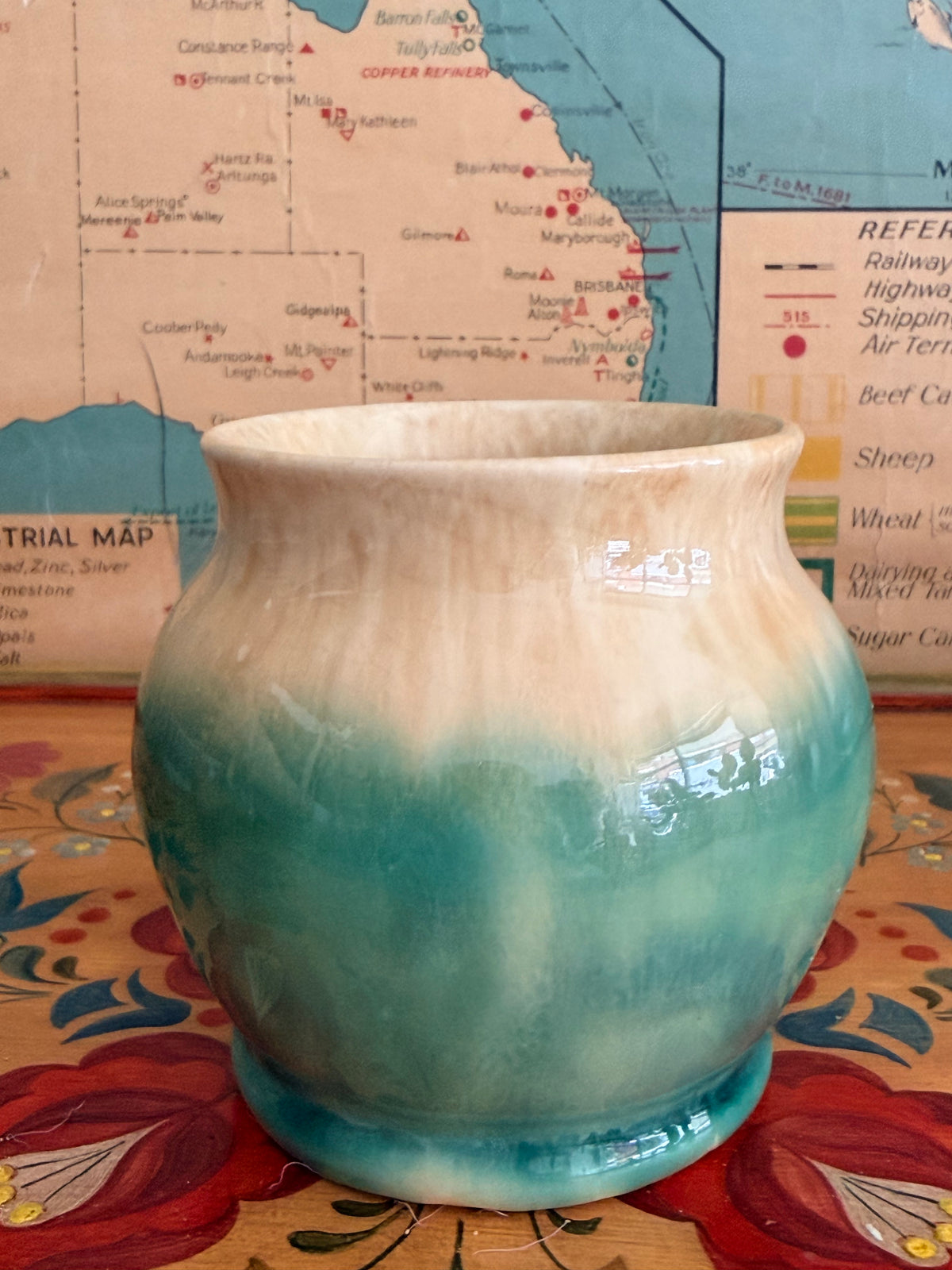 Small Australian Mashman Drip Glaze Vase
