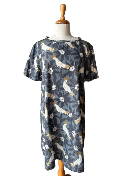 julia dress charcoal cockatoo dress