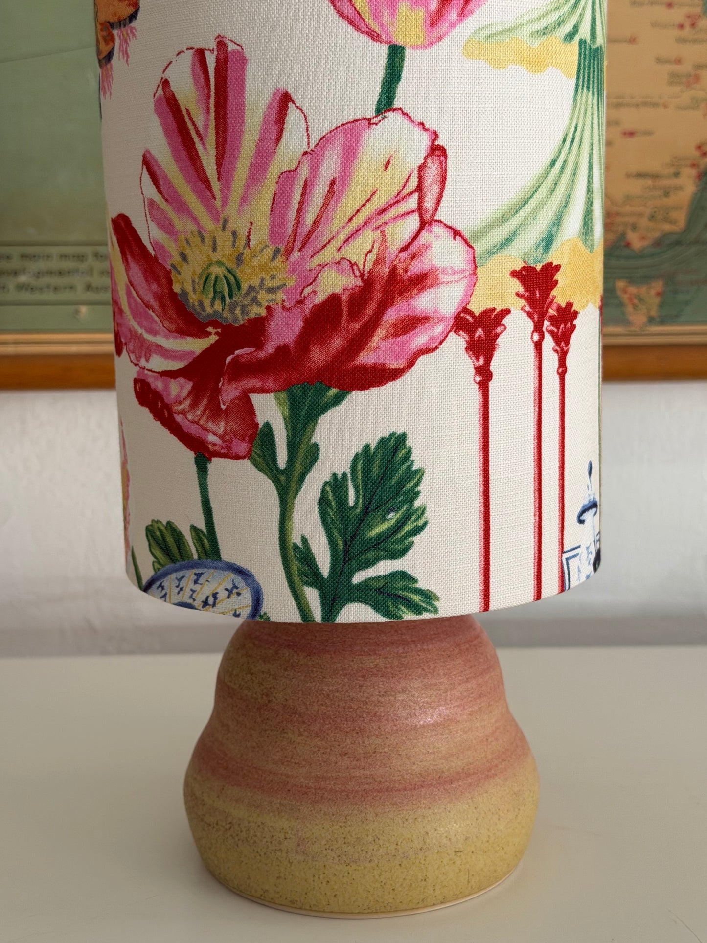 Chinoiserie blush aj lamp