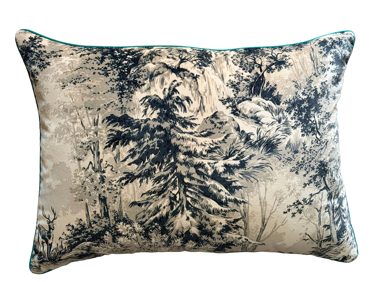 mulberry scenic velvet lumbar cushion