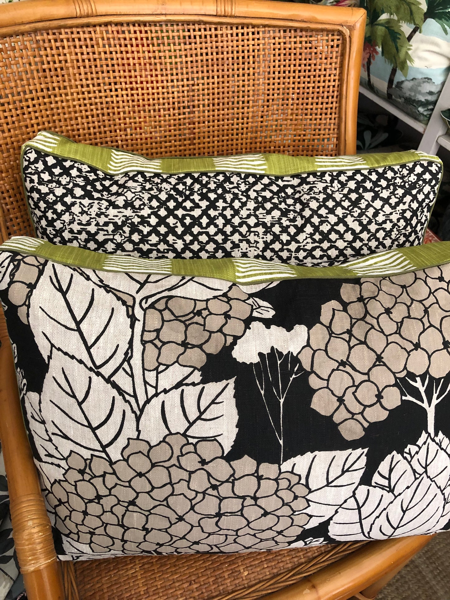 Walled hydrangea cushions