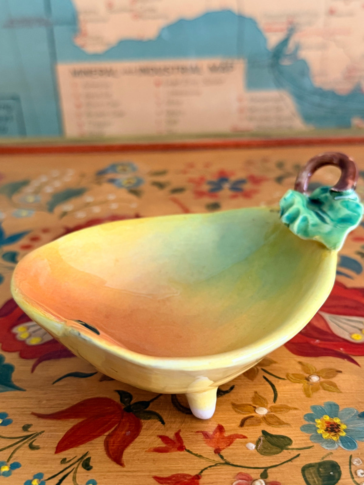 pear shaped mid century trinket dish