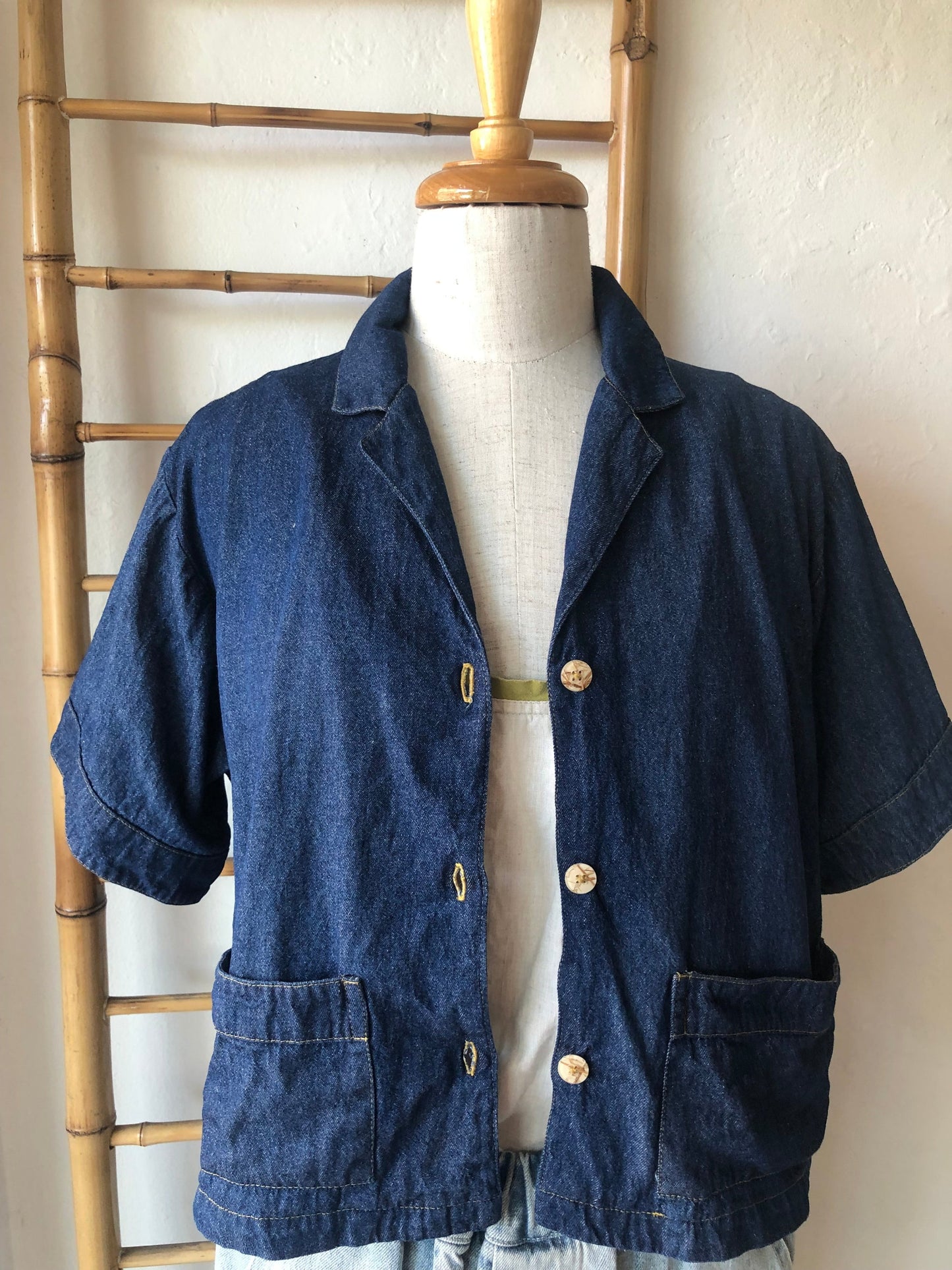 Crop Denim Bobby Jacket