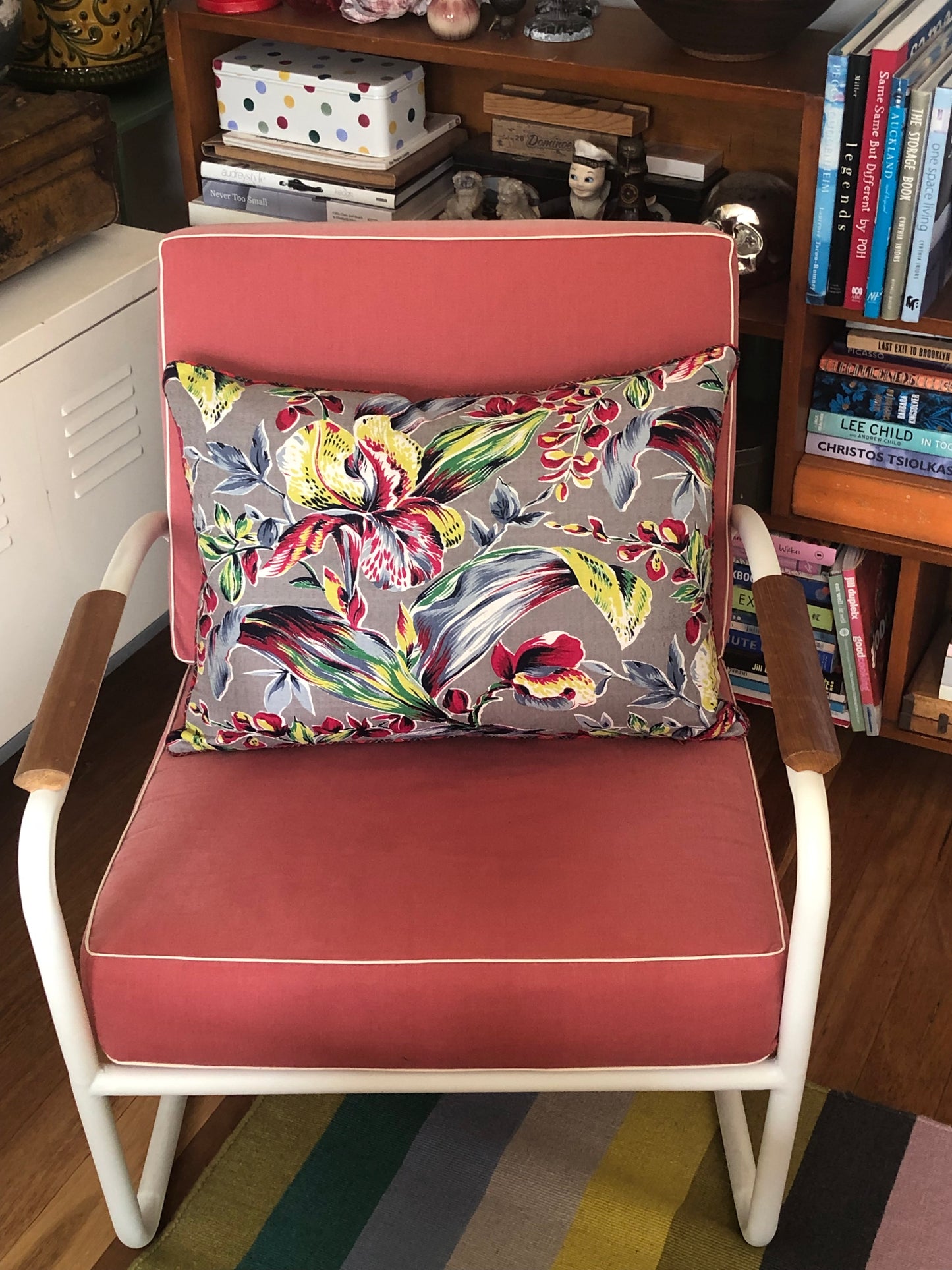 Vintage Barkcloth Tropical  Cushions