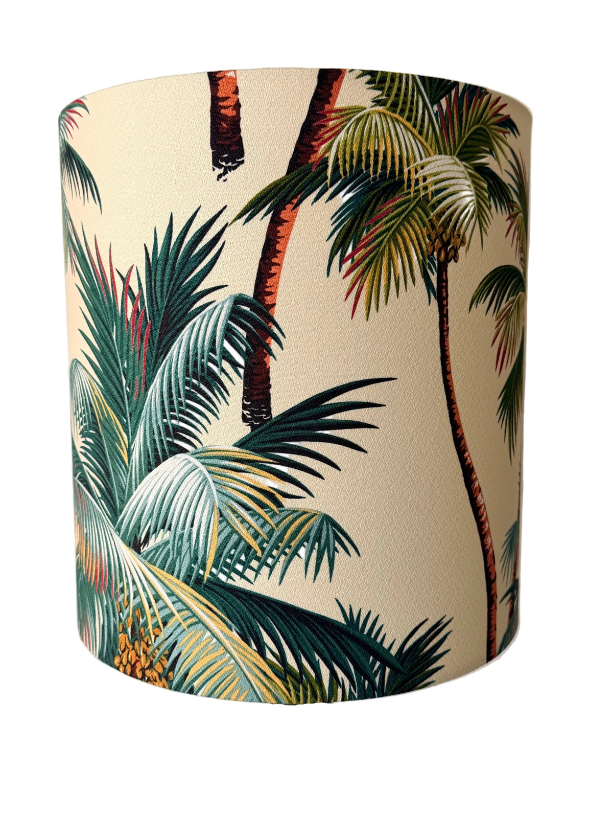 palm tree barkcloth lampshade