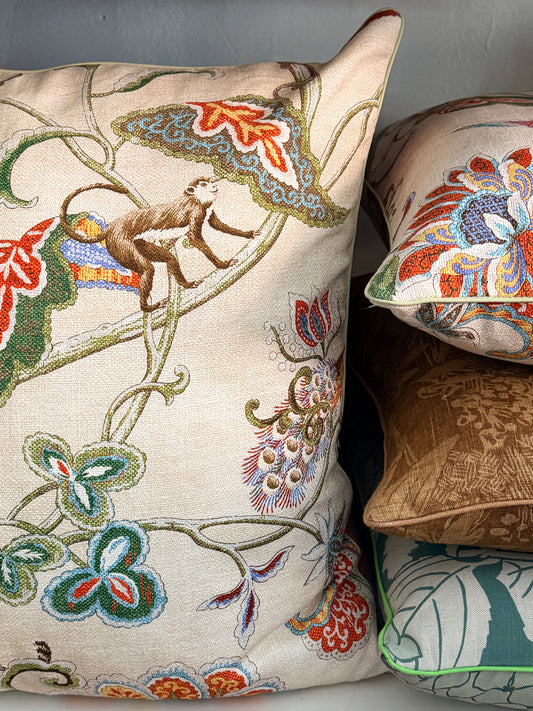 exotic animal garden cushion