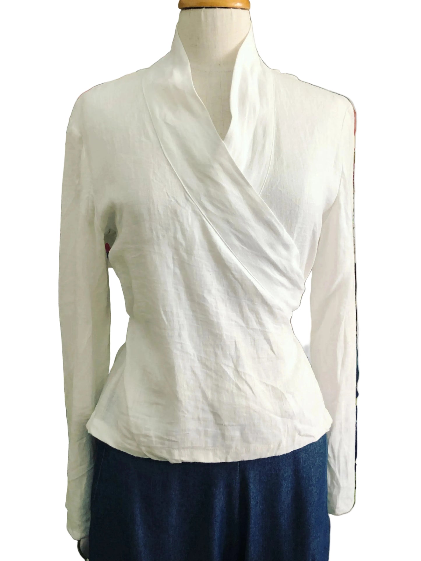 white linen kimono wrap