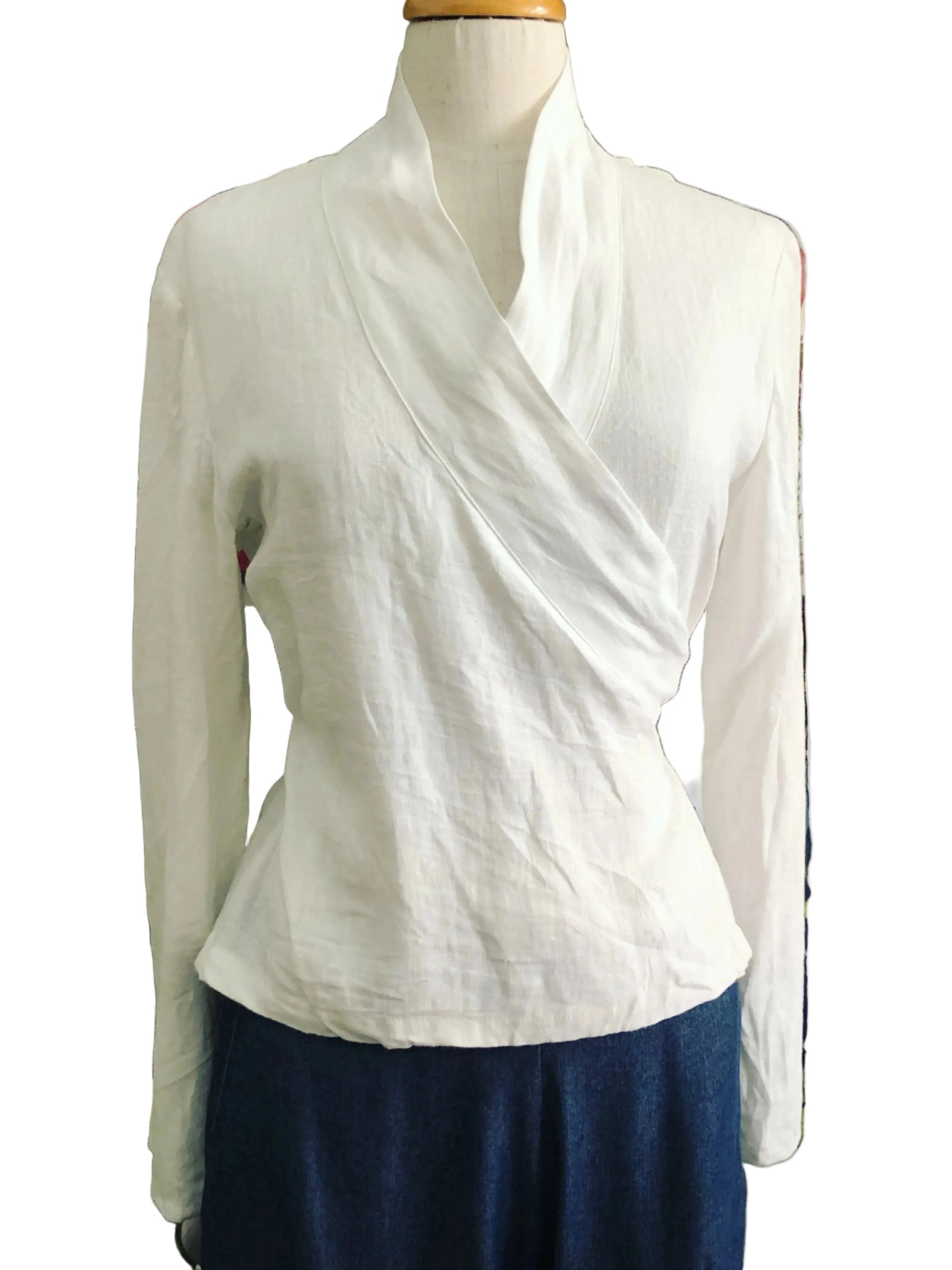 white linen kimono wrap
